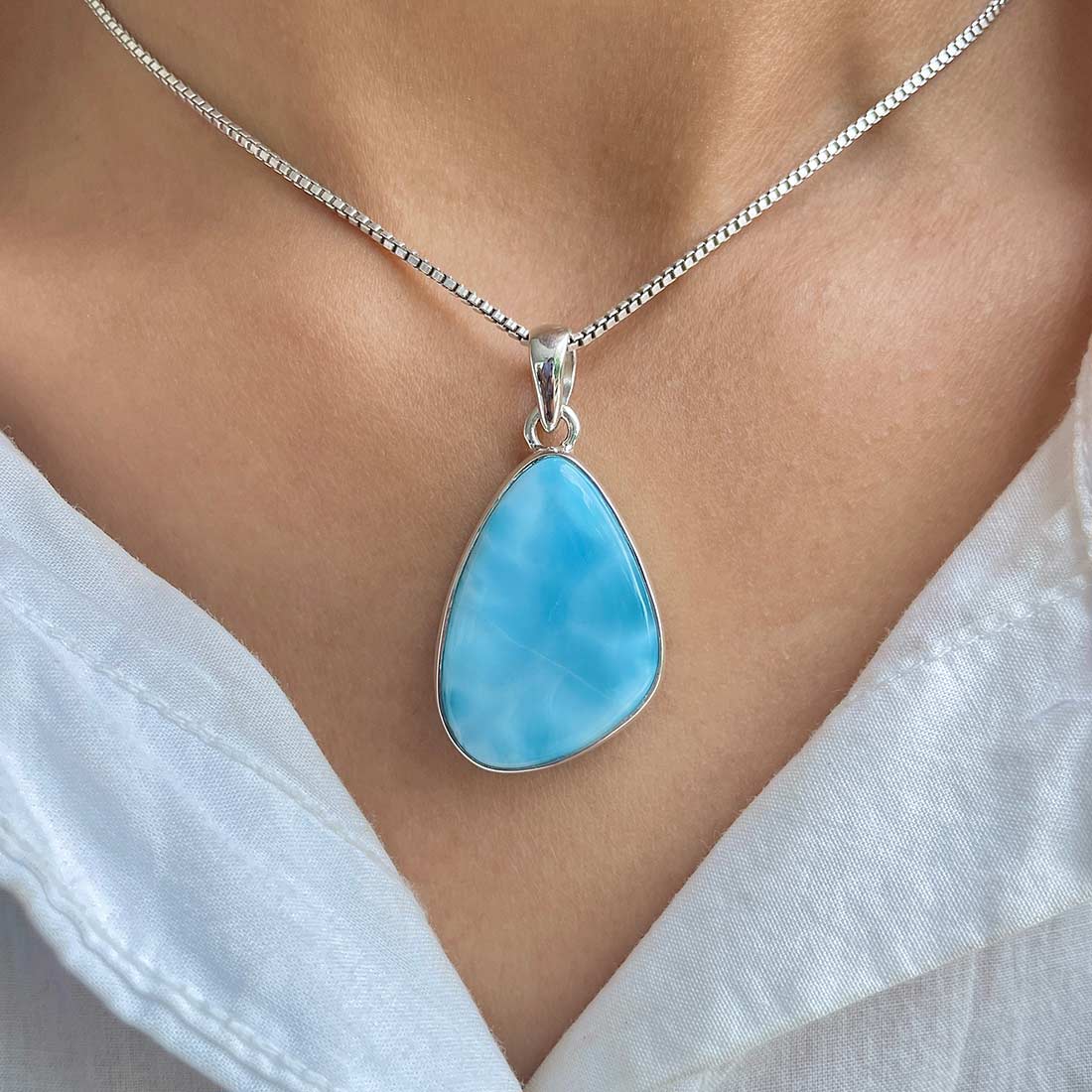 Larimar Pendant-(LBS-P-41.)