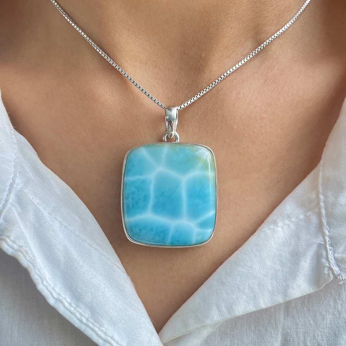 Larimar Pendant-(LBS-P-45.)