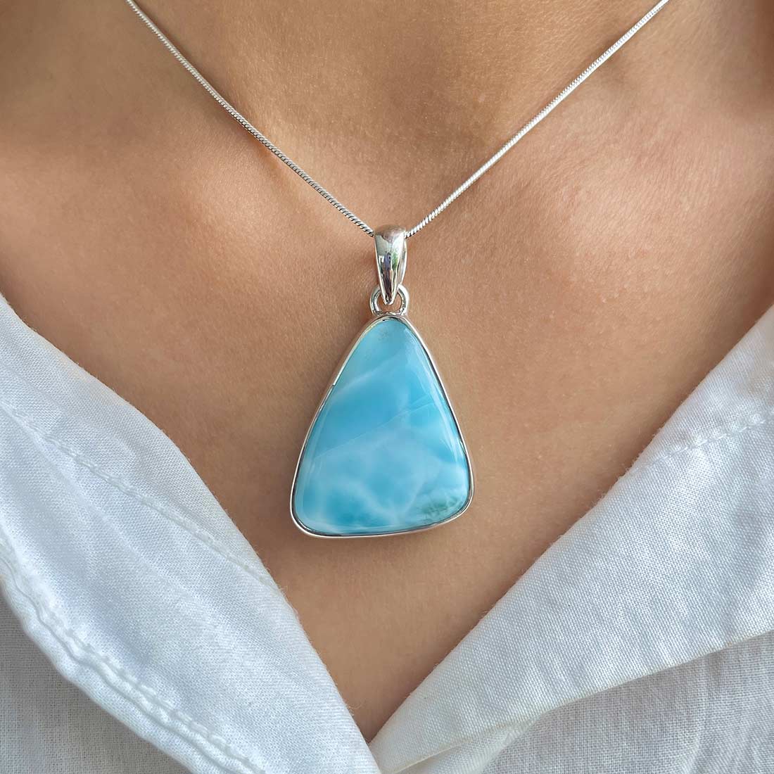 Larimar Pendant-(LBS-P-46.)
