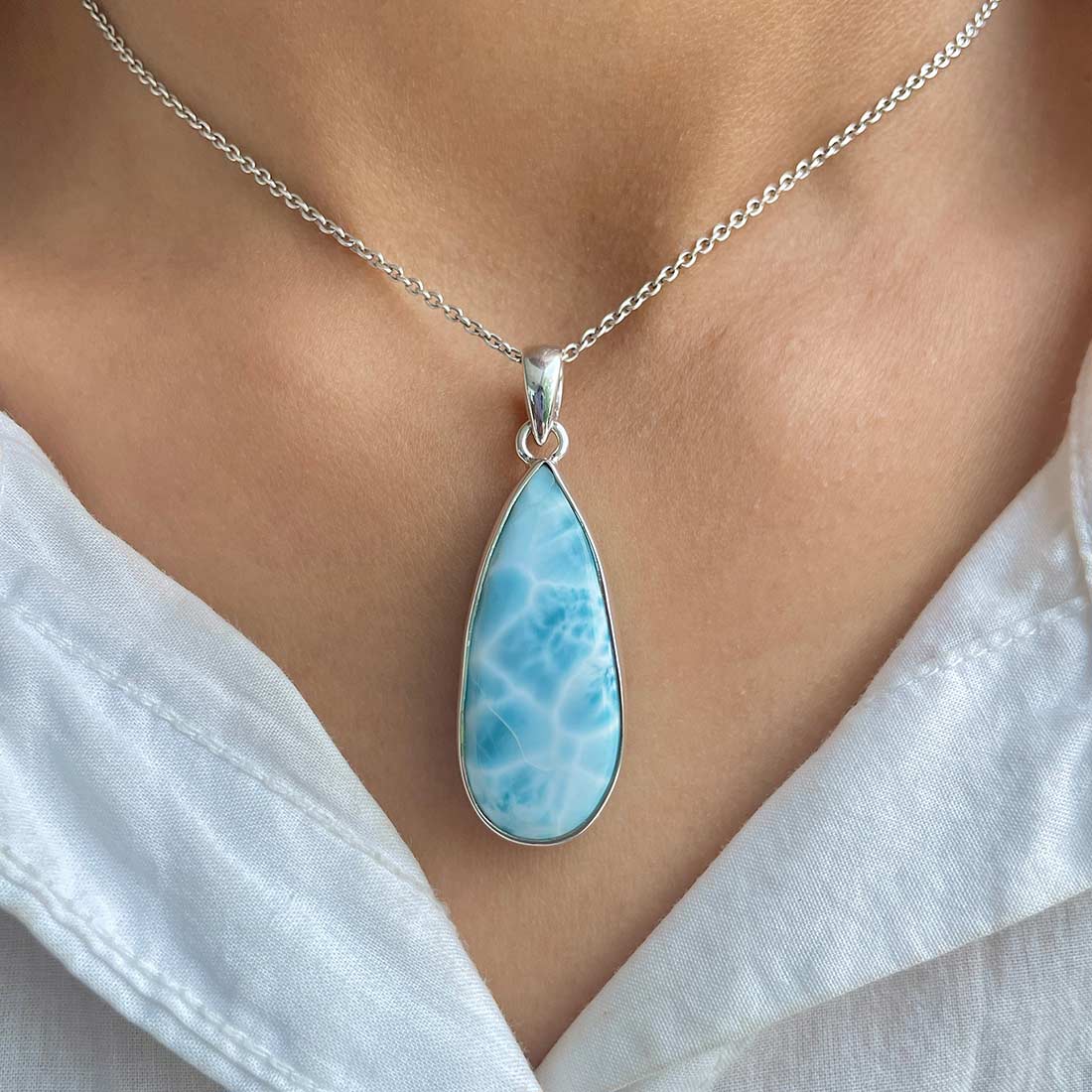 Larimar Pendant-(LBS-P-49.)