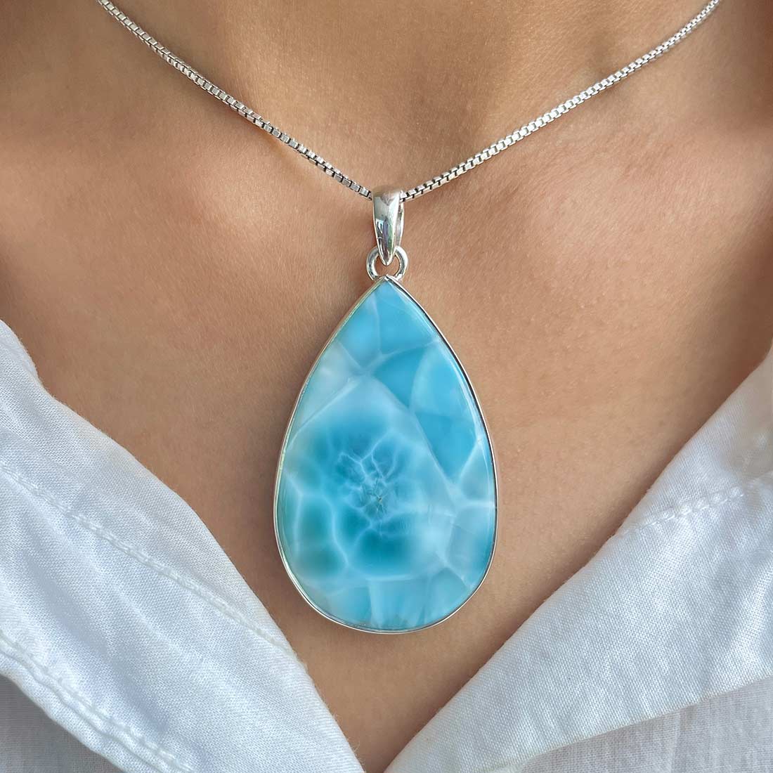 Larimar Pendant-(LBS-P-50.)