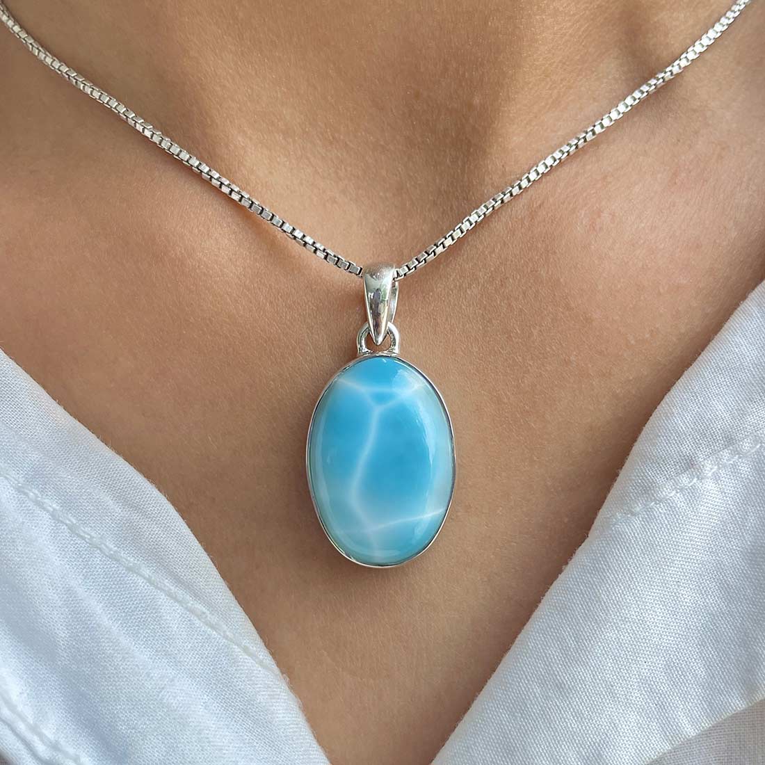 Larimar Pendant-(LBS-P-51.)