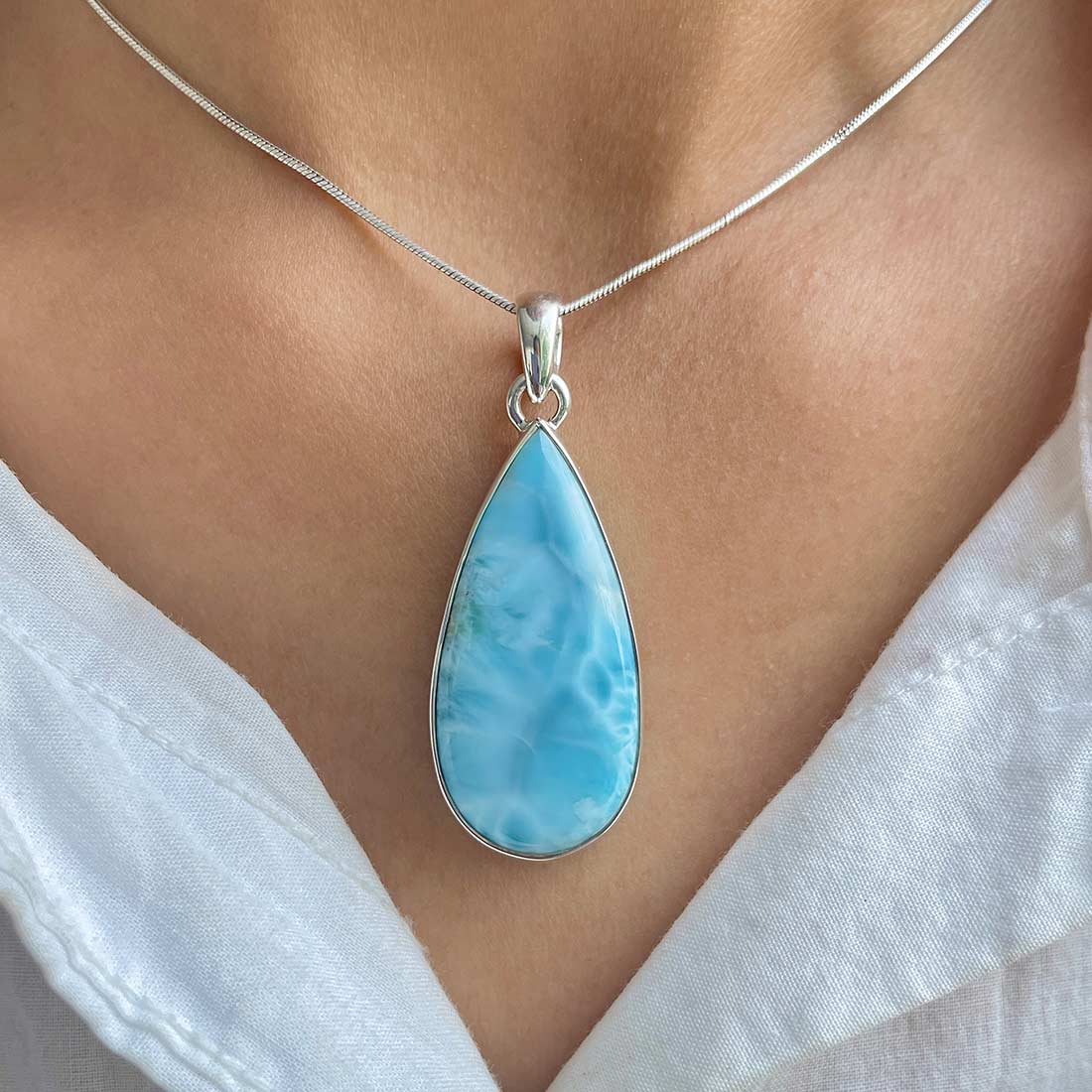 Larimar Pendant-(LBS-P-52.)