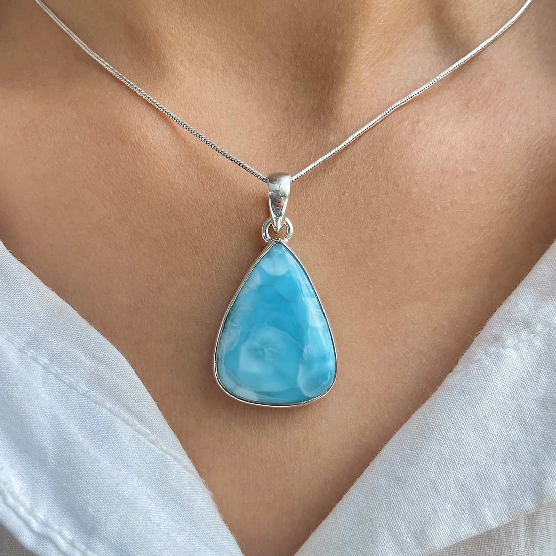 Larimar Pendant-(LBS-P-55.)