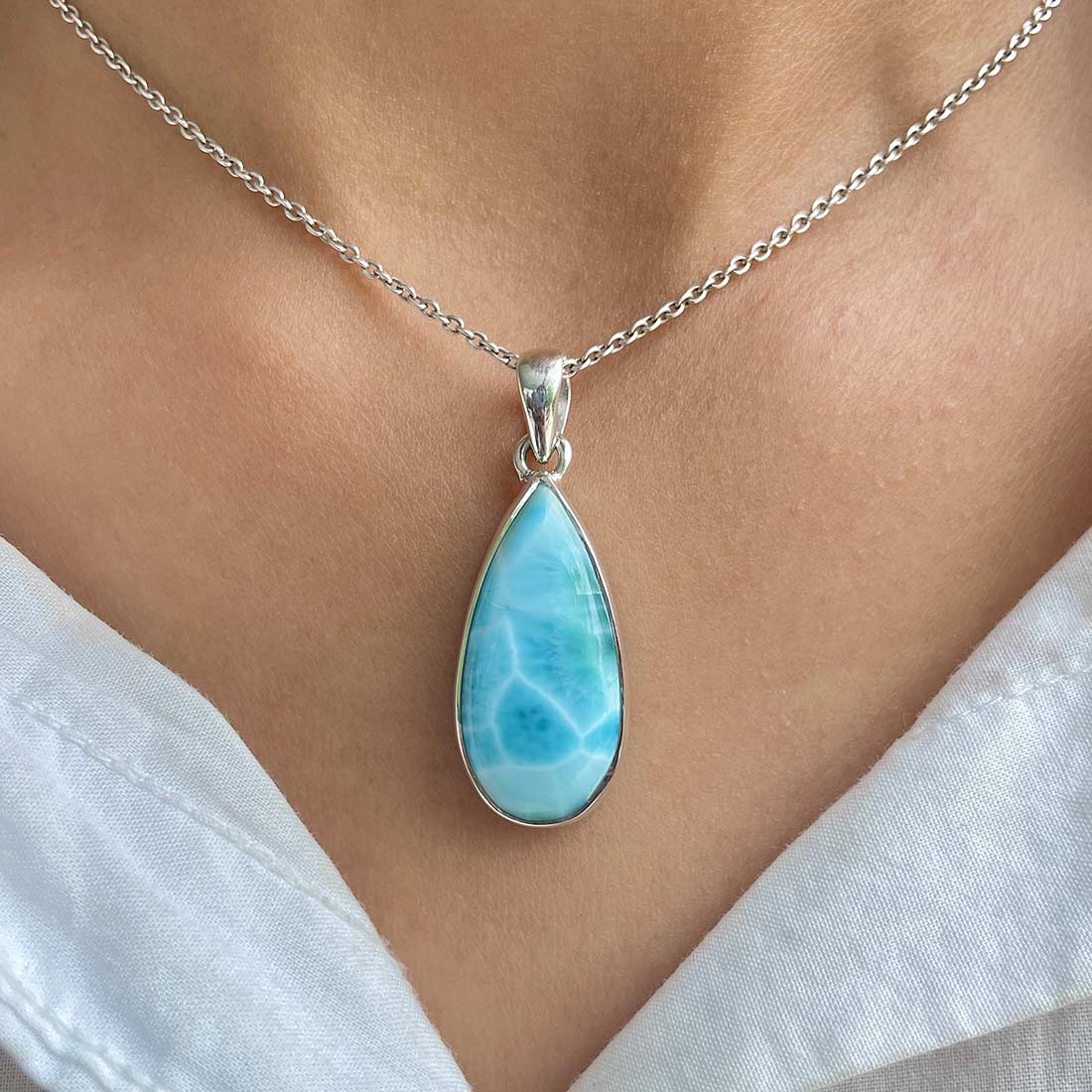 Larimar Pendant-(LBS-P-56.)