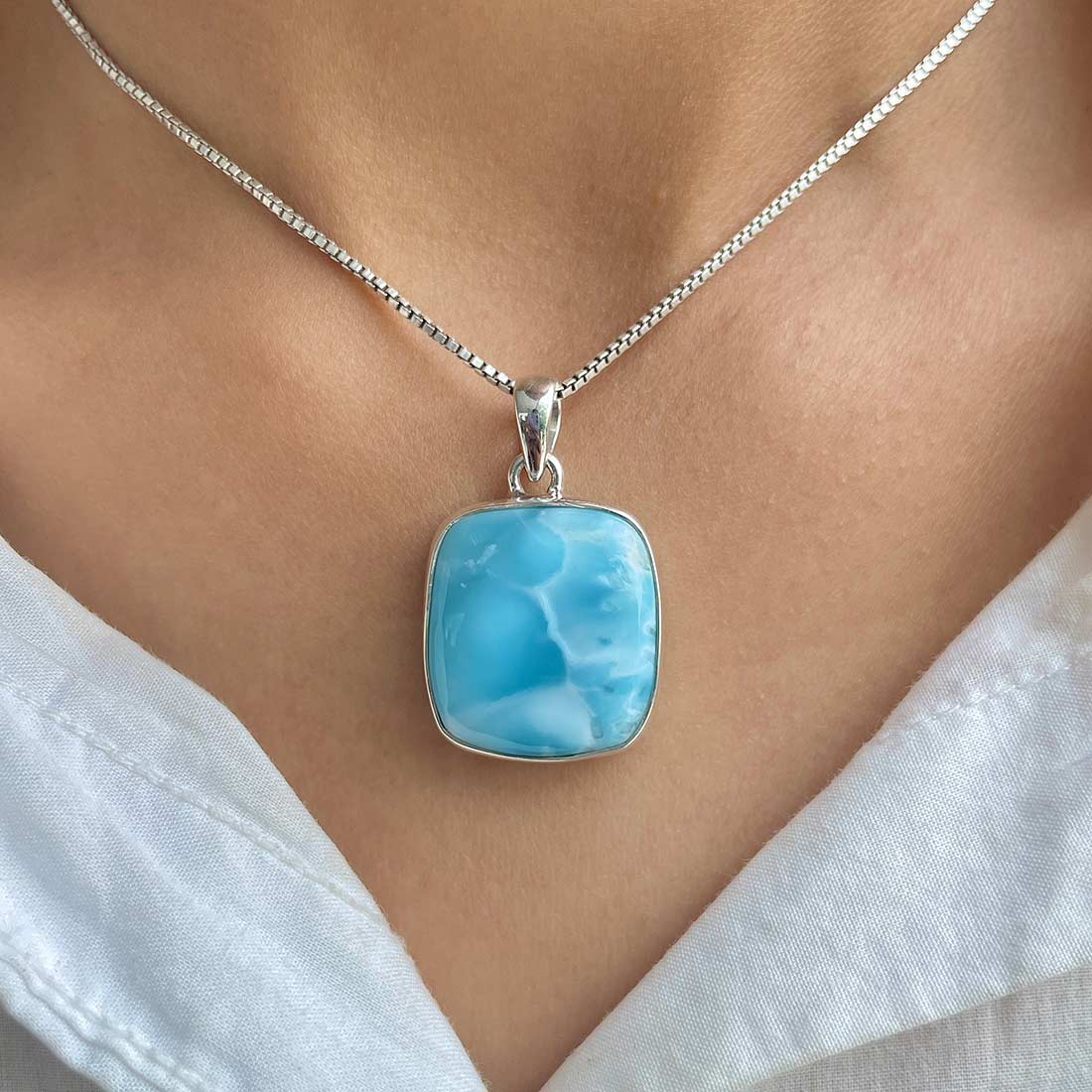 Larimar Pendant-(LBS-P-57.)