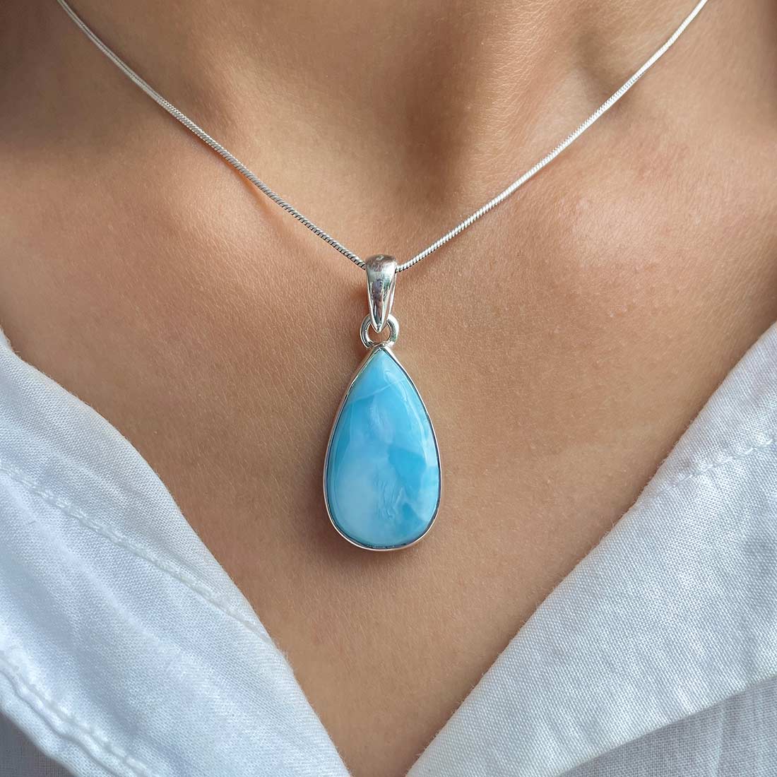 Larimar Pendant-(LBS-P-6.)