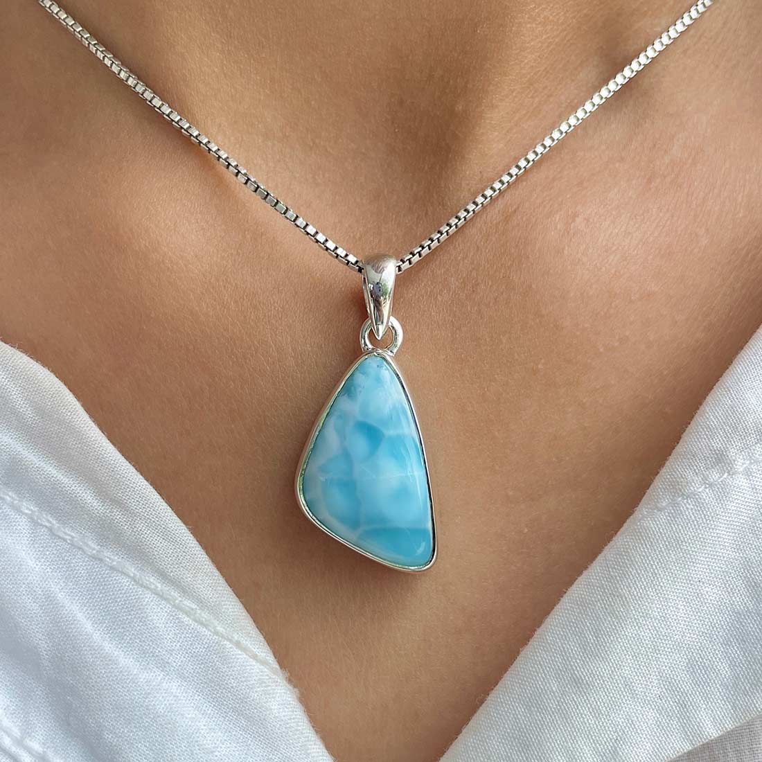 Larimar Pendant-(LBS-P-60.)