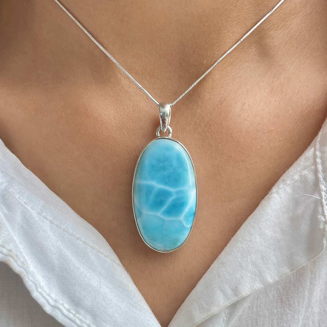 Larimar Pendant-(LBS-P-61.)