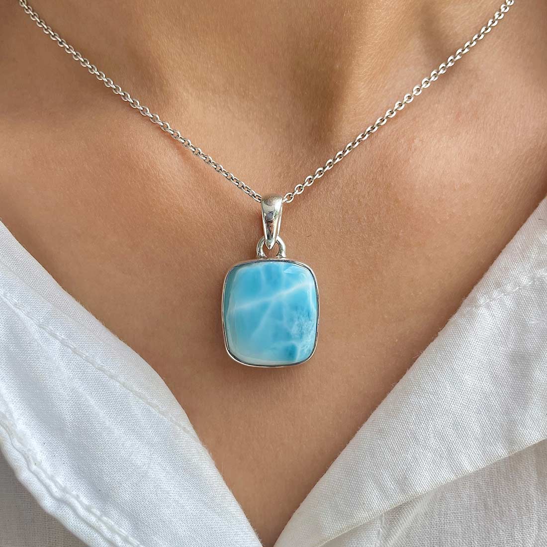 Larimar Pendant-(LBS-P-62.)