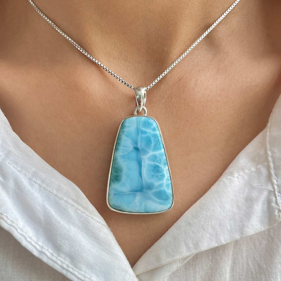 Larimar Pendant-(LBS-P-63.)