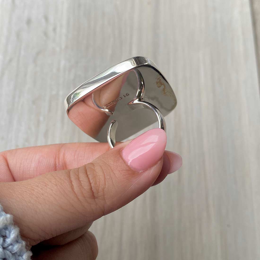 Larimar Adjustable Ring-(LBS-R-16.)