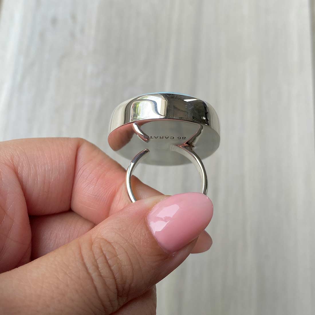 Larimar Adjustable Ring-(LBS-R-18.)