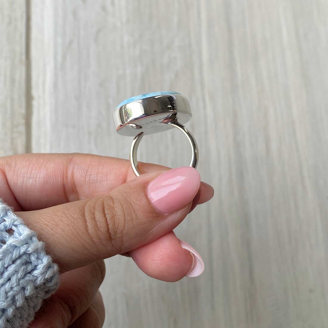 Larimar Adjustable Ring-(LBS-R-21.)