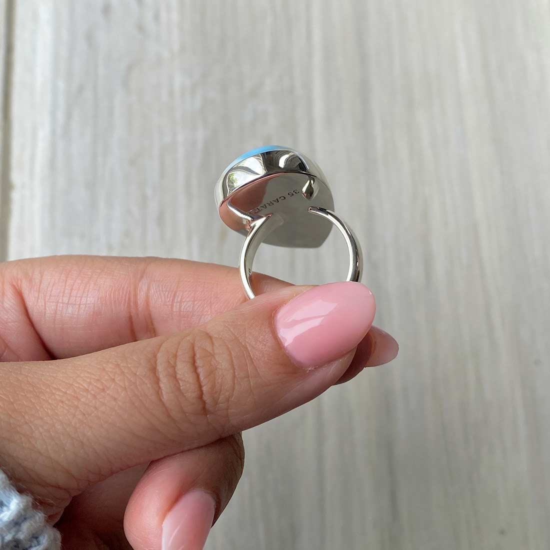 Larimar Adjustable Ring-(LBS-R-27.)