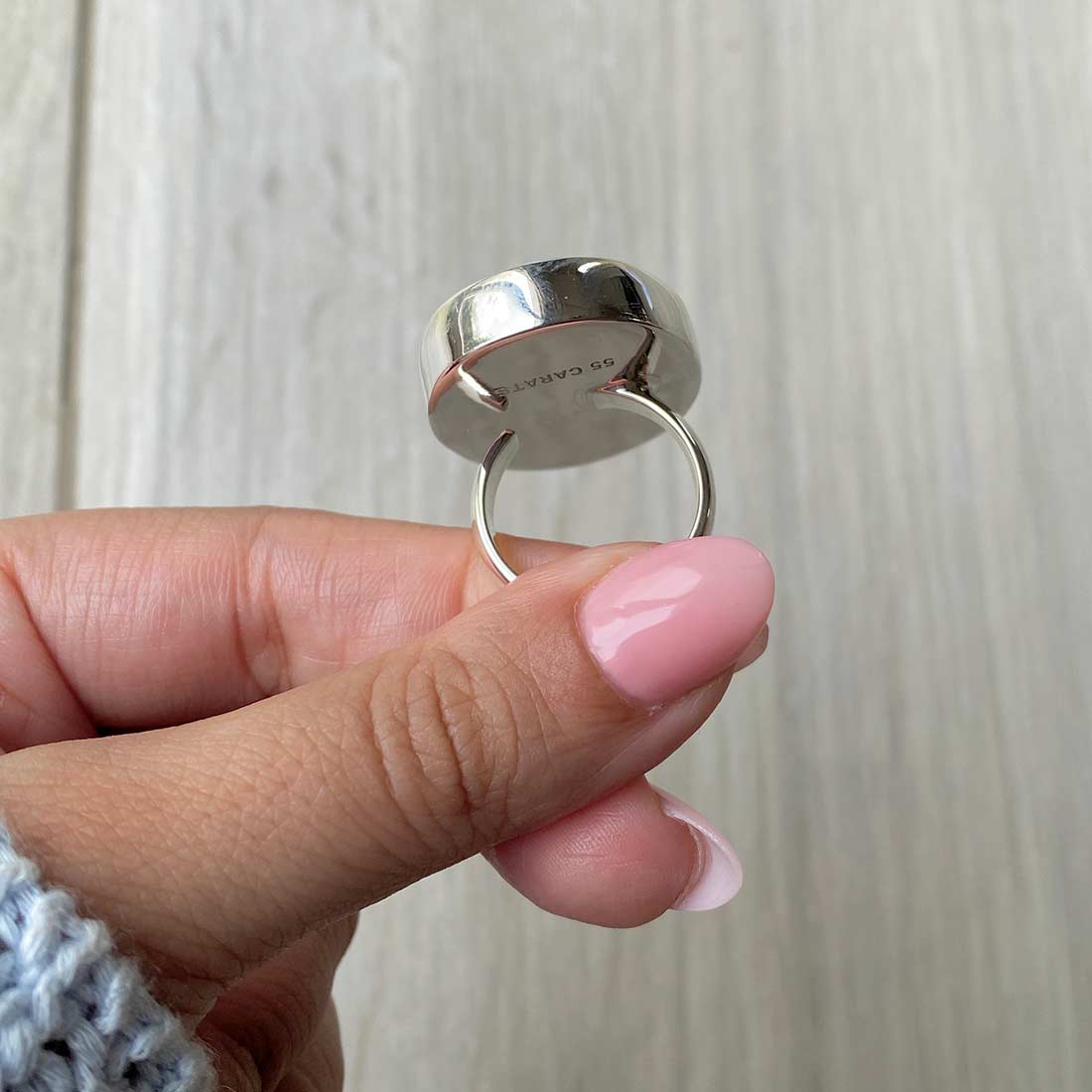 Larimar Adjustable Ring-(LBS-R-29.)