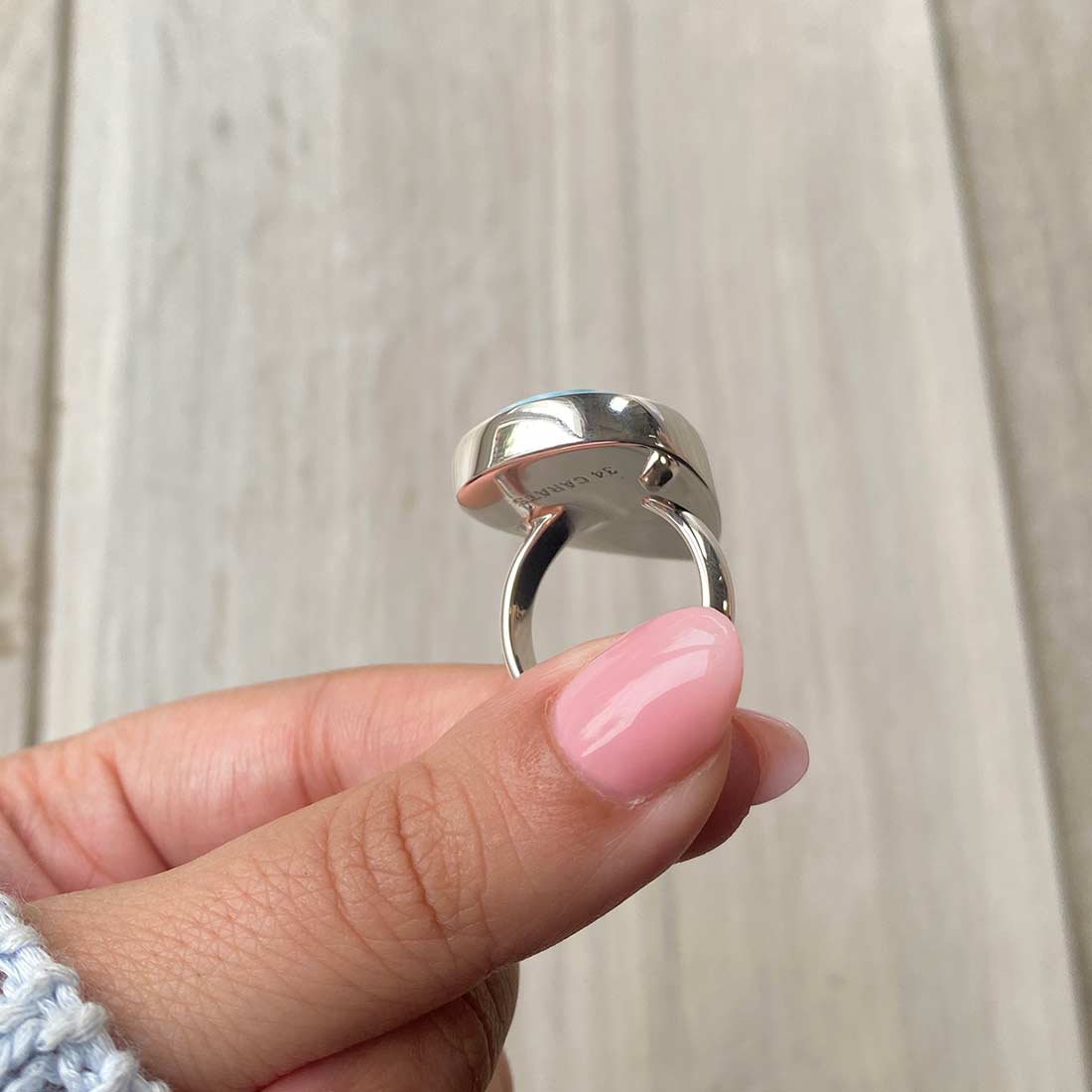 Larimar Adjustable Ring-(LBS-R-39.)