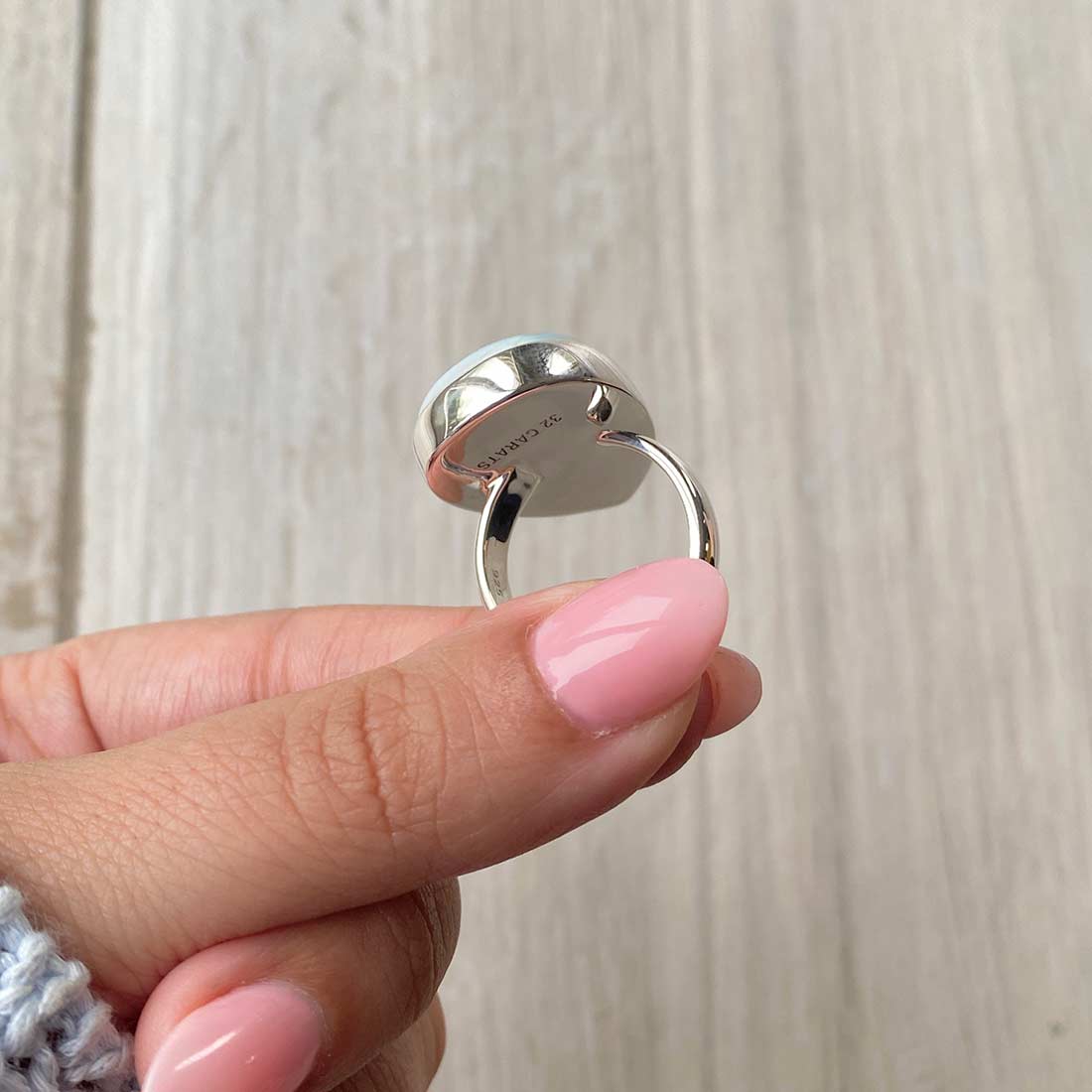 Larimar Adjustable Ring-(LBS-R-40.)