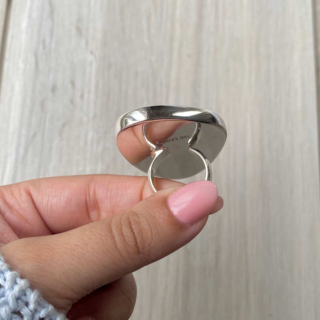 Larimar Adjustable Ring-(LBS-R-52.)