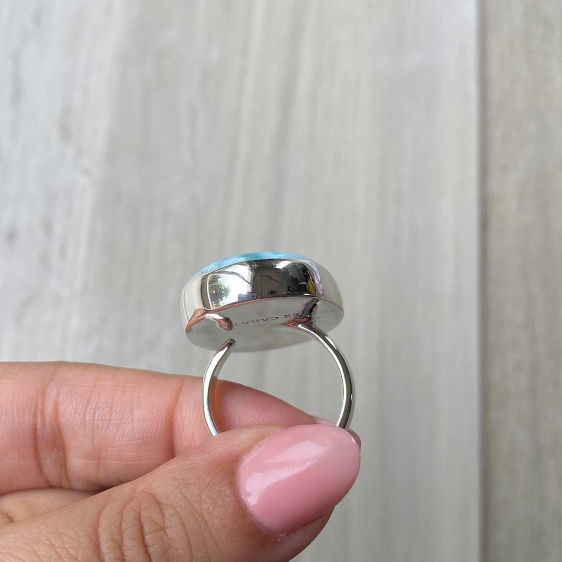 Larimar Adjustable Ring-(LBS-R-53.)