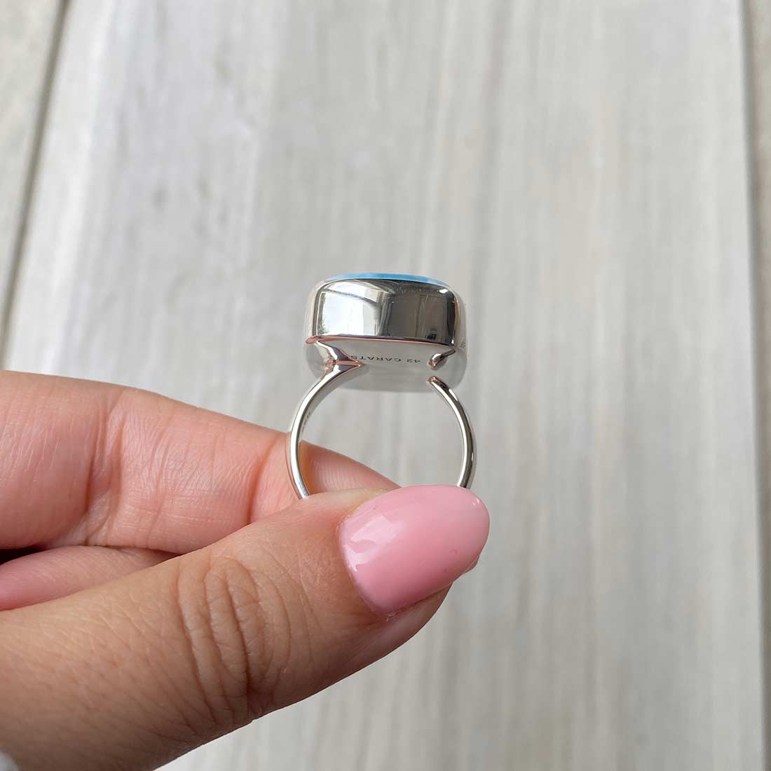 Larimar Adjustable Ring-(LBS-R-56.)