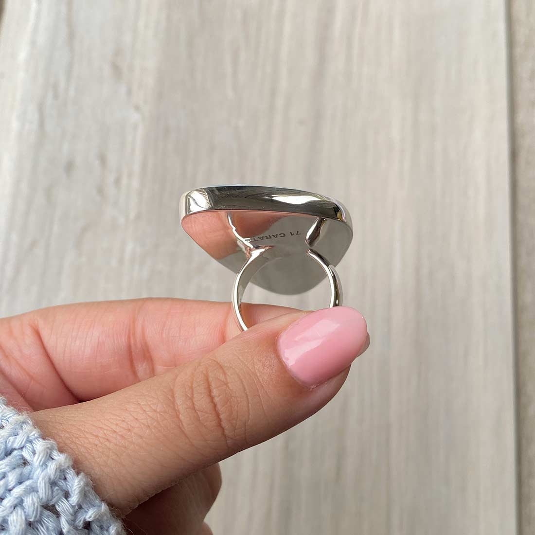 Larimar Adjustable Ring-(LBS-R-58.)