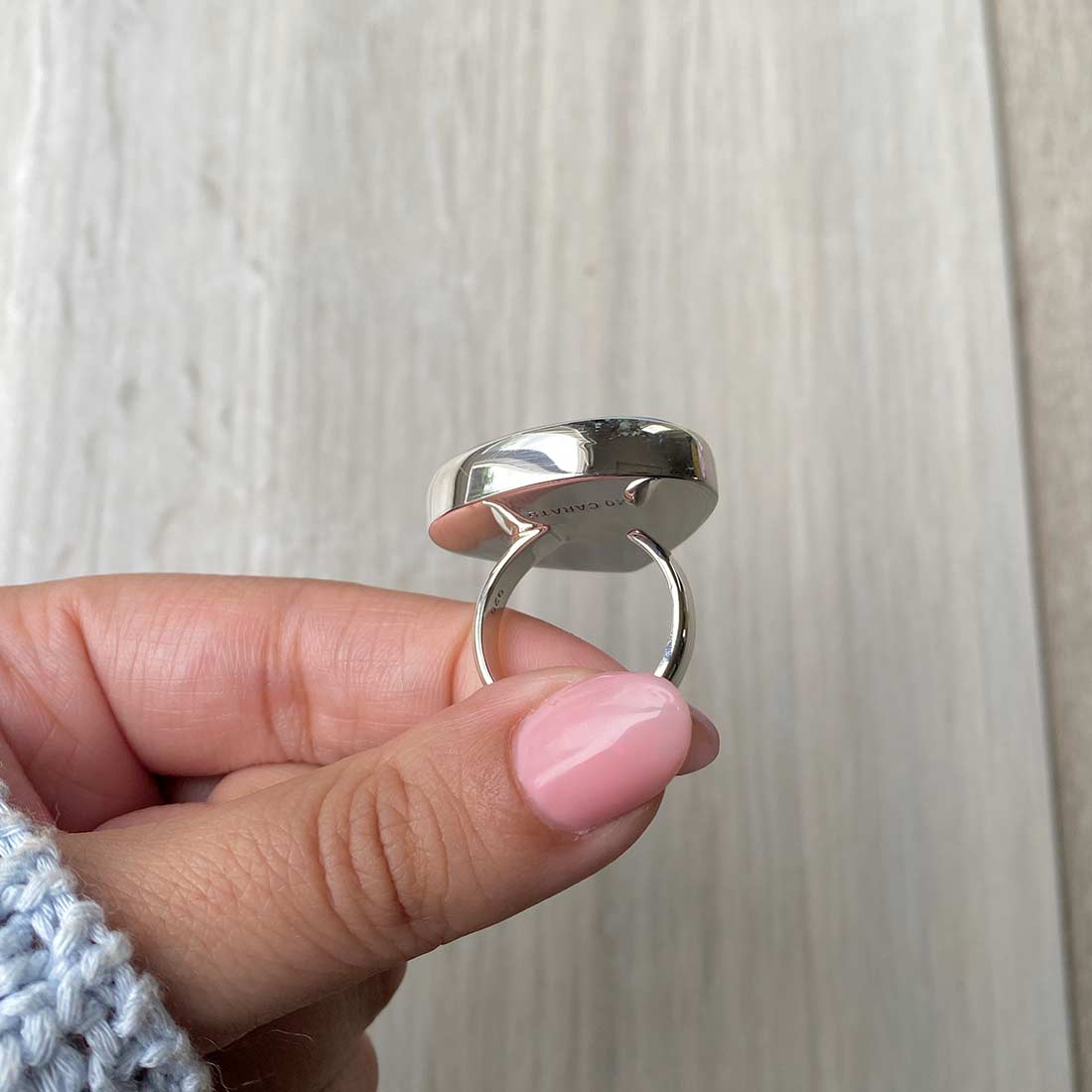 Larimar Adjustable Ring-(LBS-R-60.)