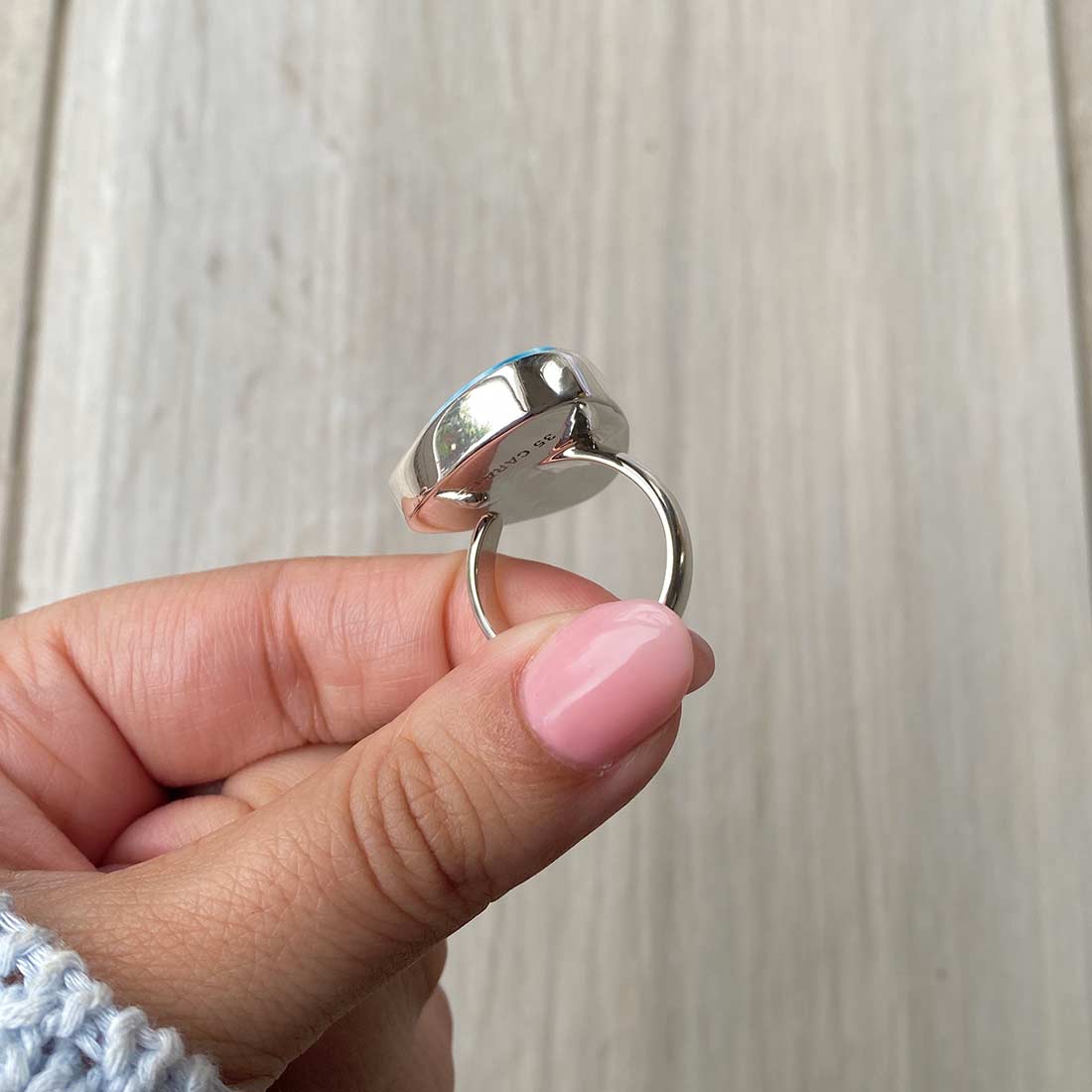 Larimar Adjustable Ring-(LBS-R-62.)