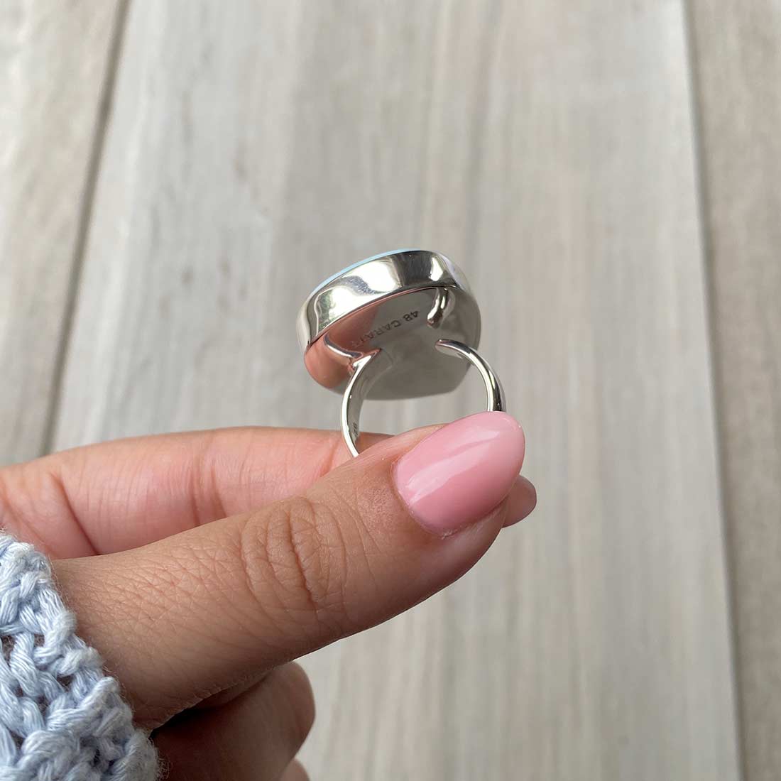 Larimar Adjustable Ring-(LBS-R-68.)