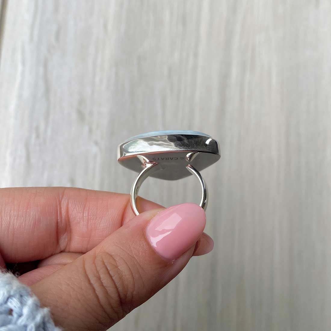 Larimar Adjustable Ring-(LBS-R-7.)