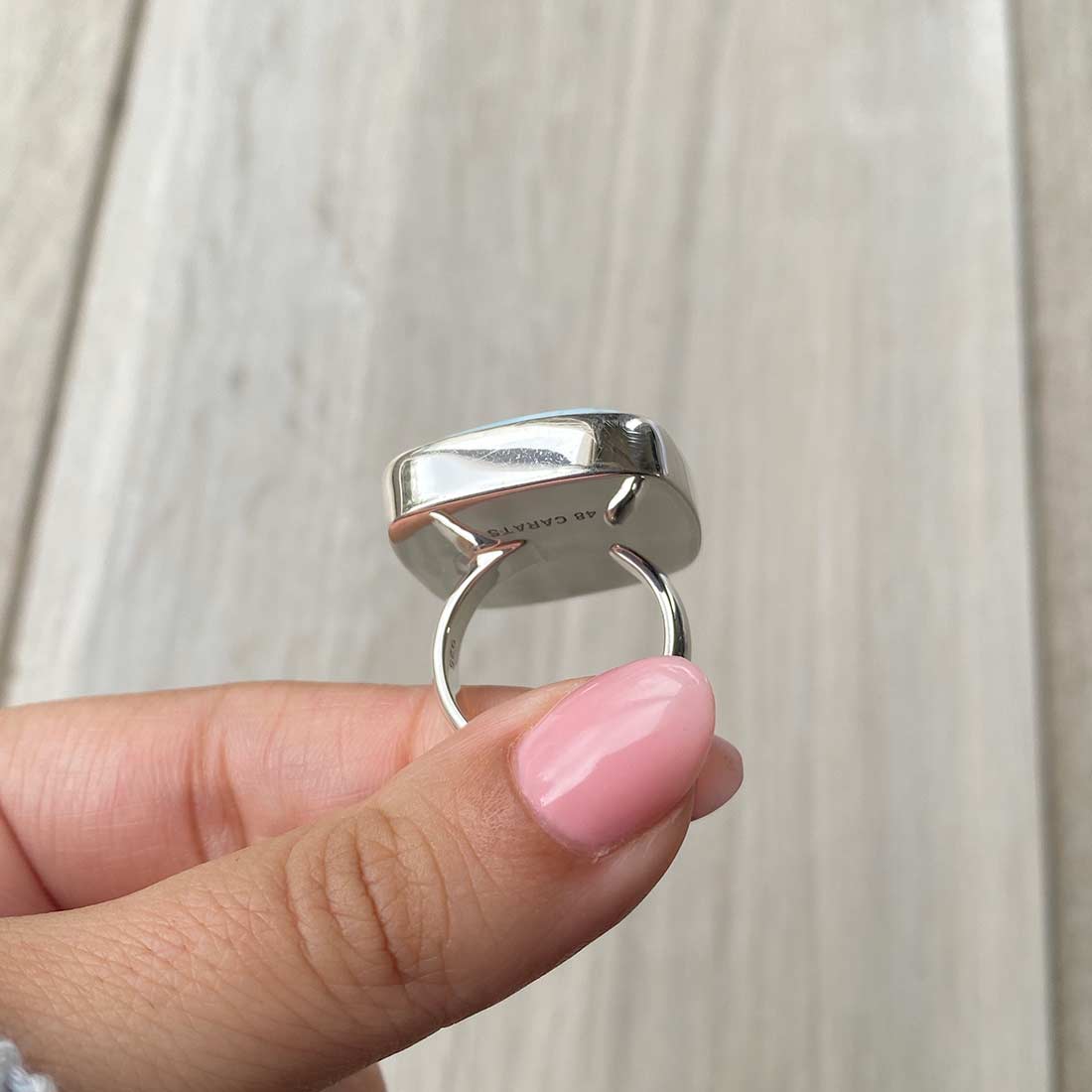 Larimar Adjustable Ring-(LBS-R-72.)