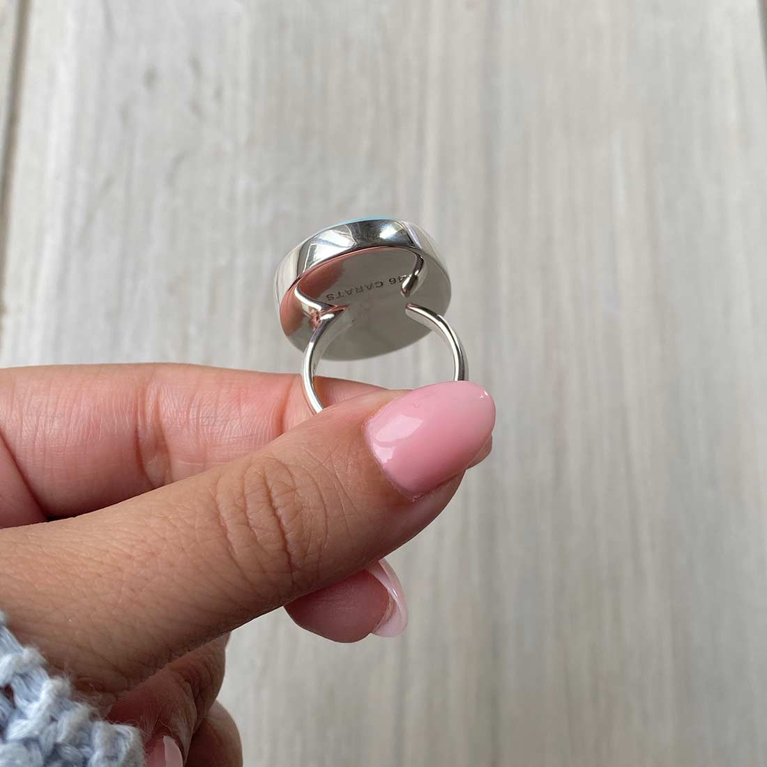 Larimar Adjustable Ring-(LBS-R-73.)