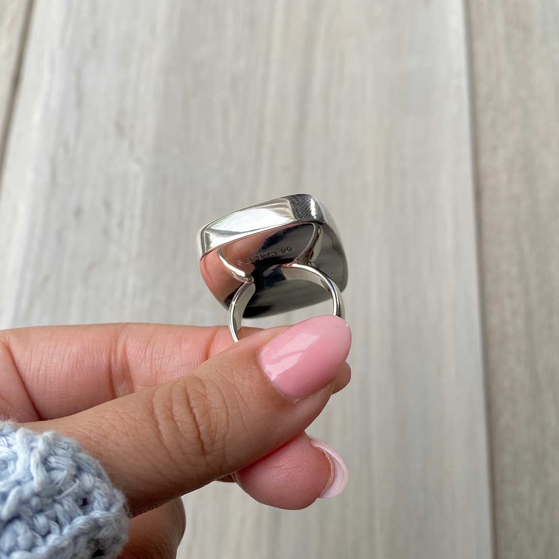 Larimar Adjustable Ring-(LBS-R-75.)