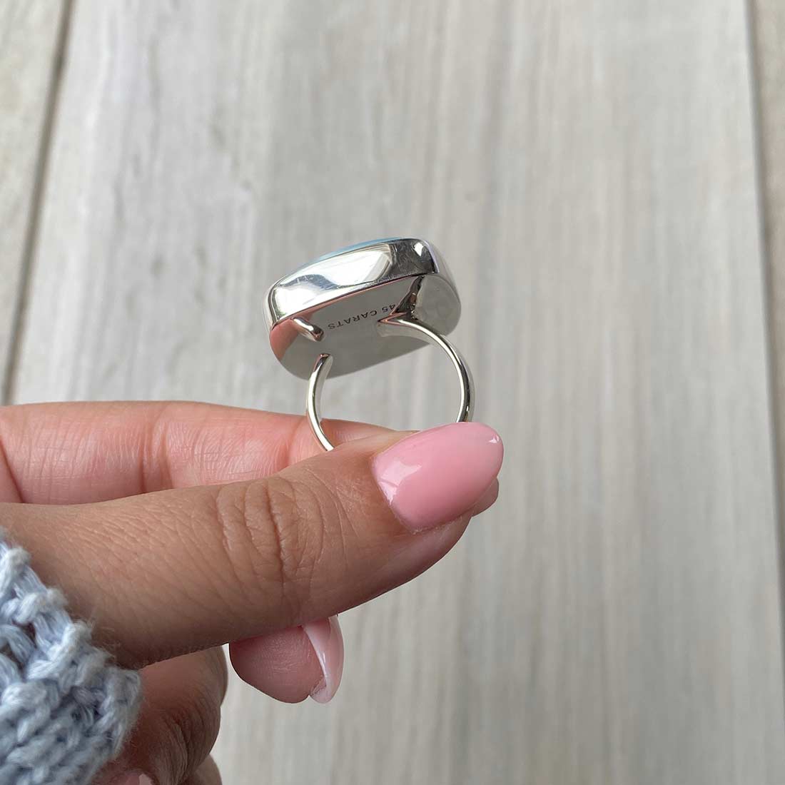 Larimar Adjustable Ring-(LBS-R-77.)