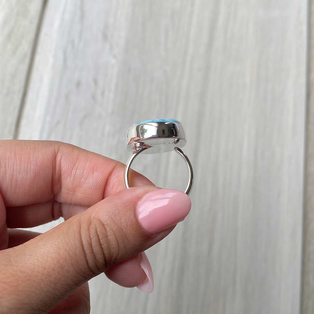 Larimar Adjustable Ring-(LBS-R-78.)