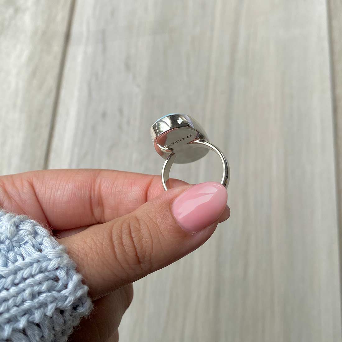 Larimar Adjustable Ring-(LBS-R-80.)