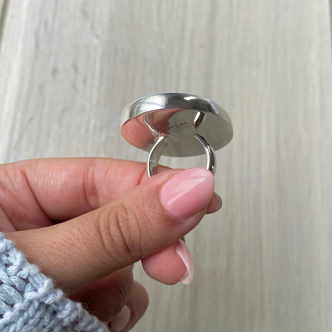 Larimar Adjustable Ring-(LBS-R-87.)