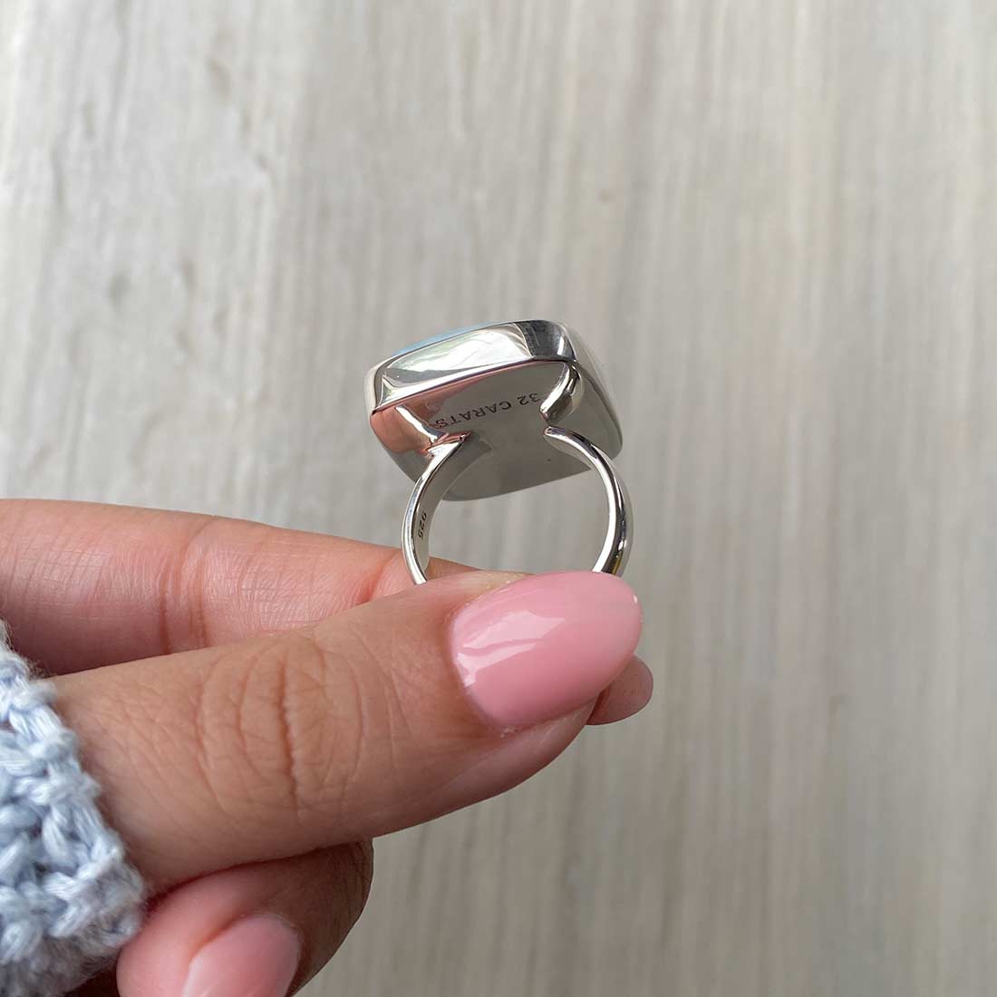 Larimar Adjustable Ring-(LBS-R-9.)