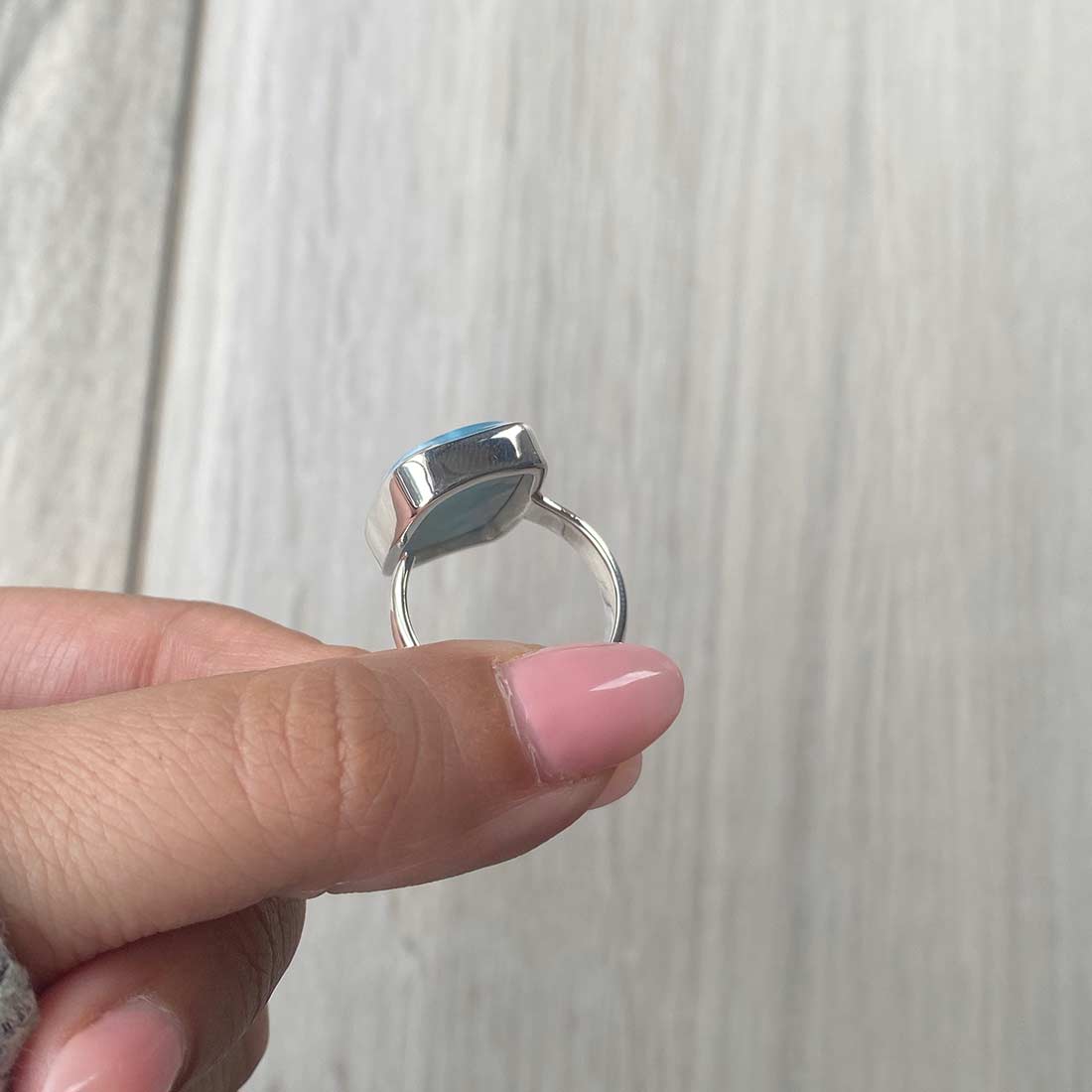 Larimar Adjustable Ring-(LBS-R-90.)