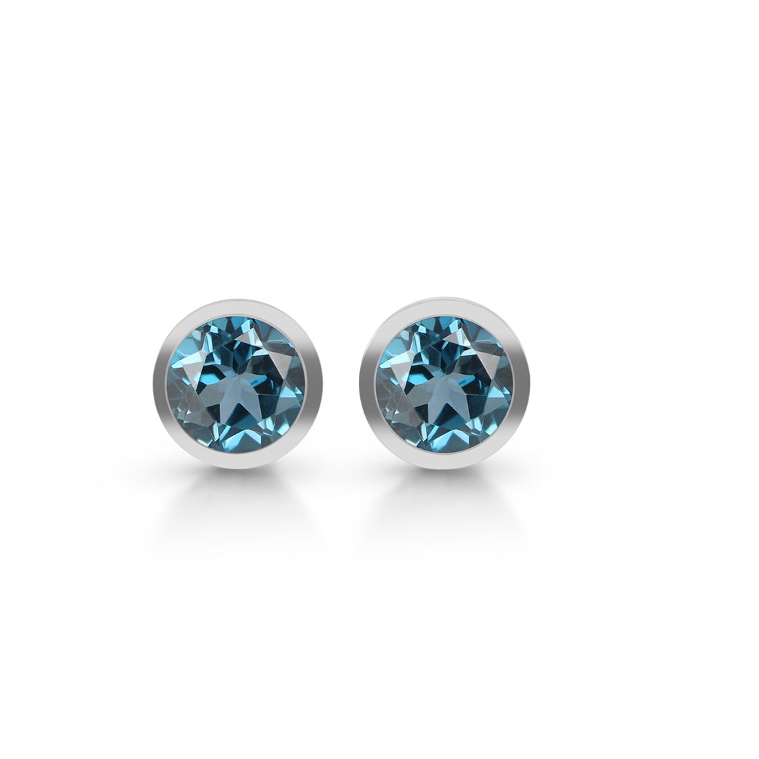 London Blue Topaz Stud Earring-(LBTZ-SE-1426.)