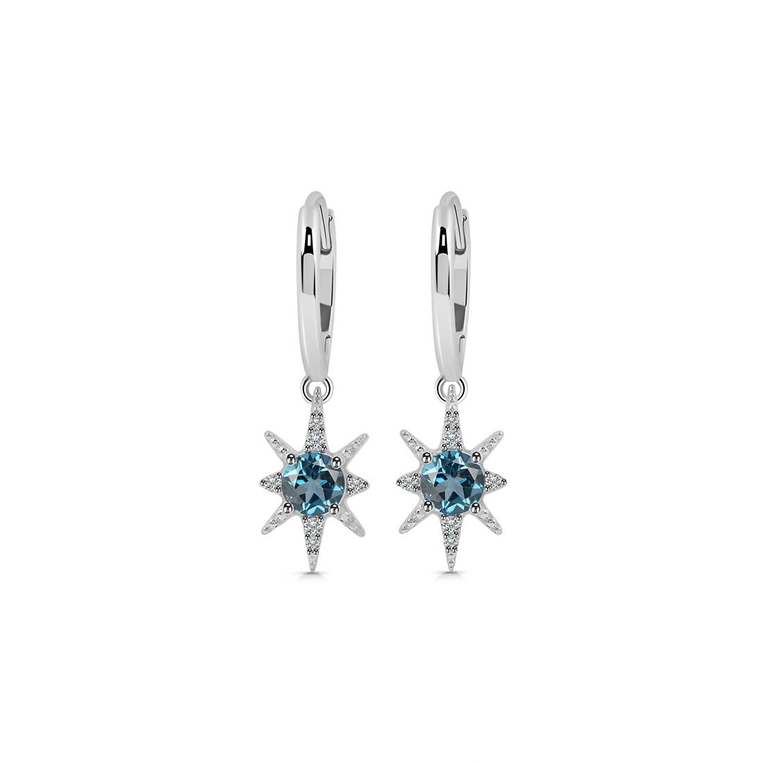 London Blue Topaz Earring-(LBTZ-SE-1470.)