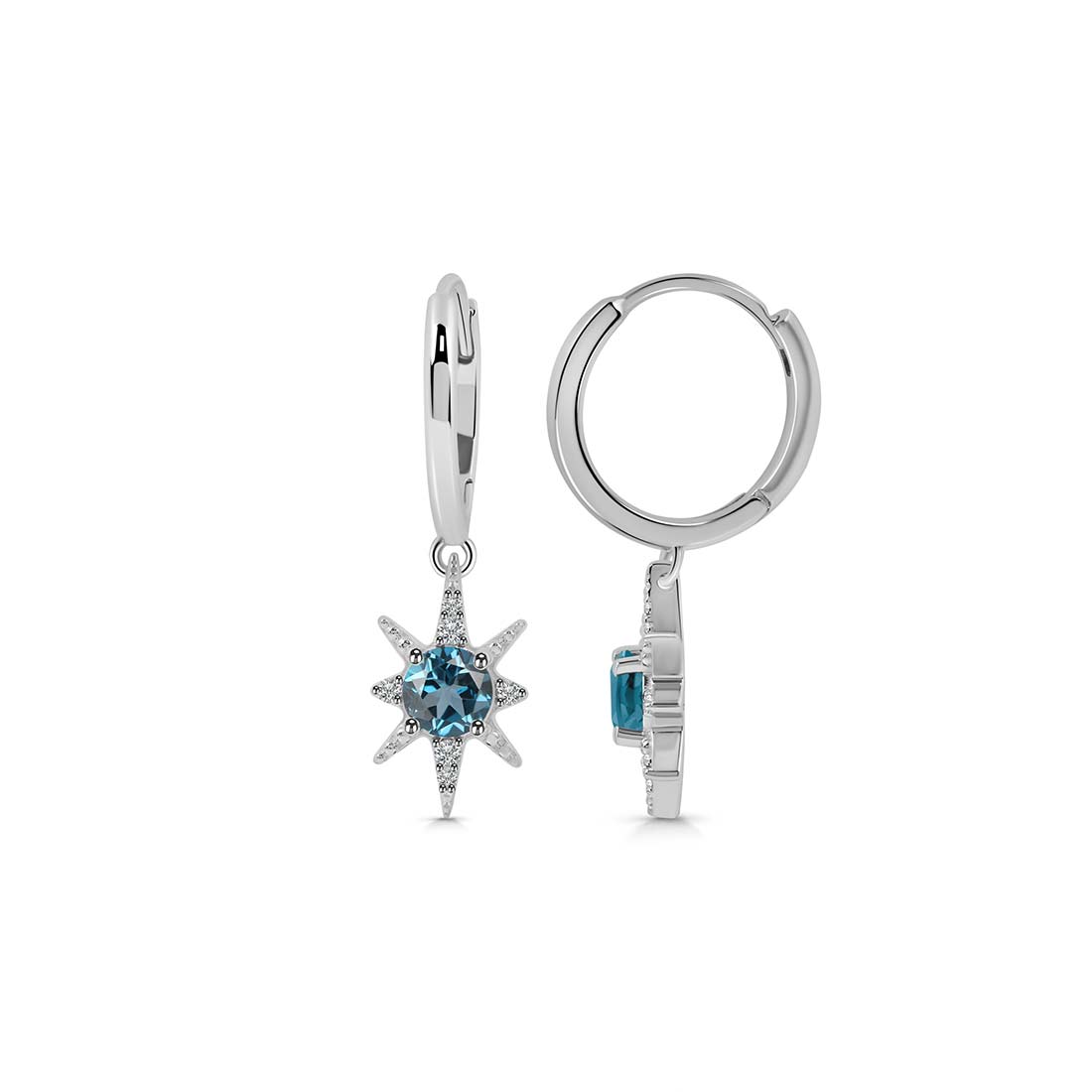 London Blue Topaz Earring-(LBTZ-SE-1470.)