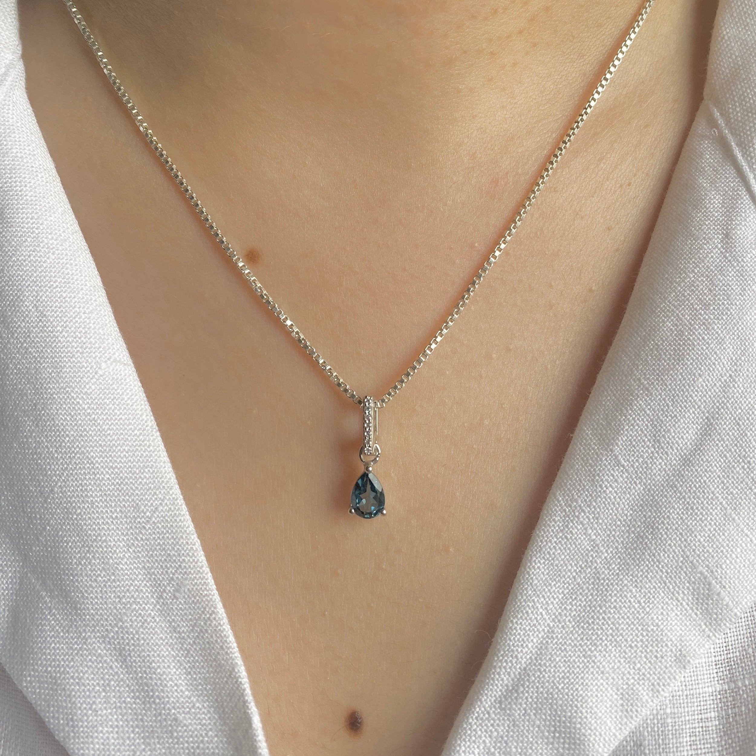 London & White Topaz Pendant-(LBTZ-SP-1165.)