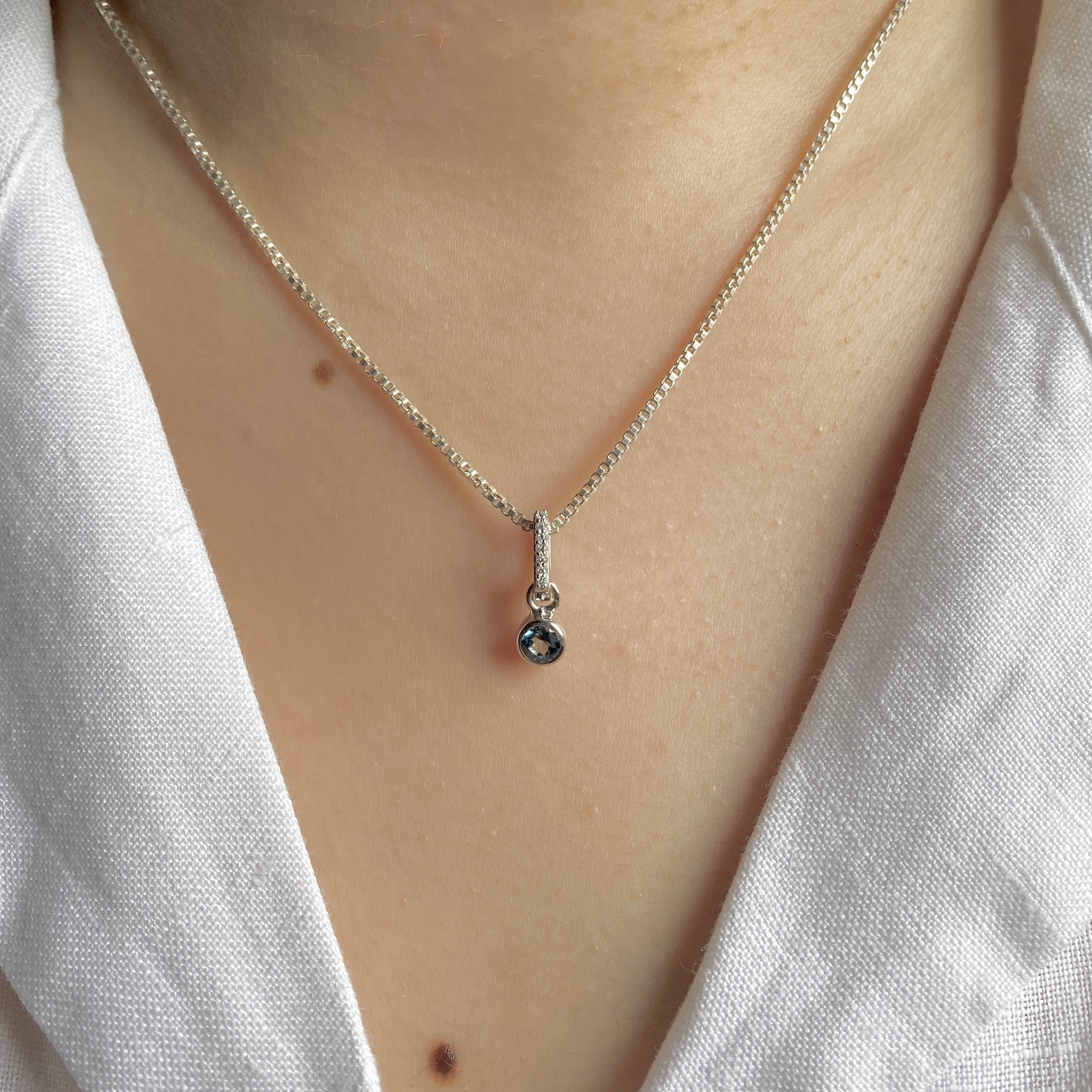 London Blue Topaz Pendant-( LBTZ-SP-999B )