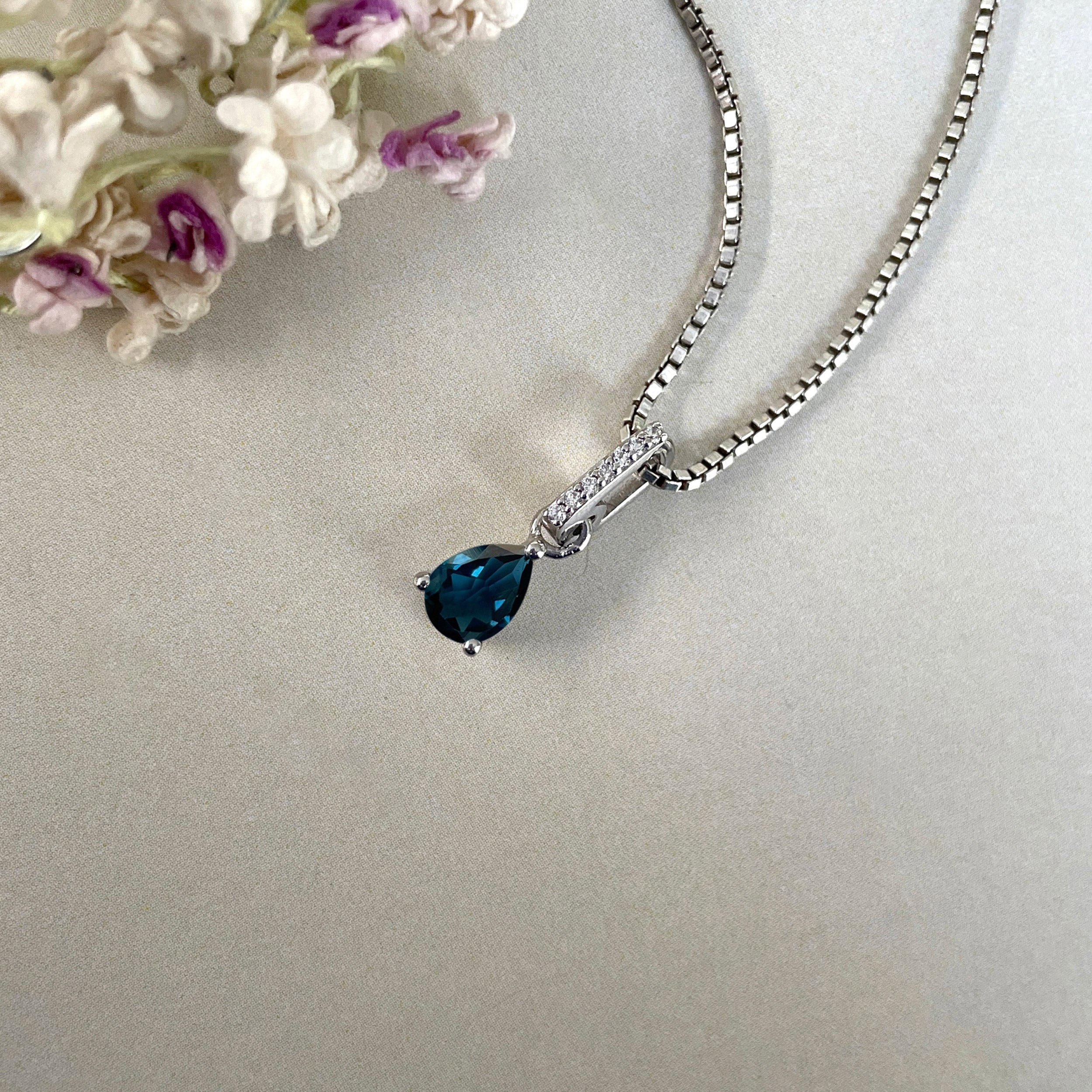 London & White Topaz Pendant-(LBTZ-SP-1165.)