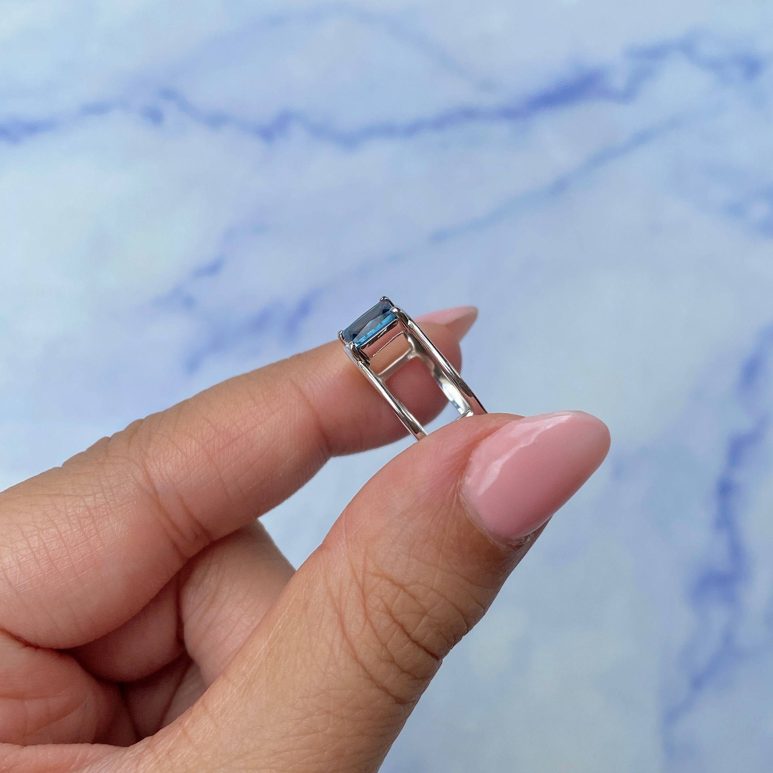 London Blue Topaz Ring-(LBTZ-SR-1690.)