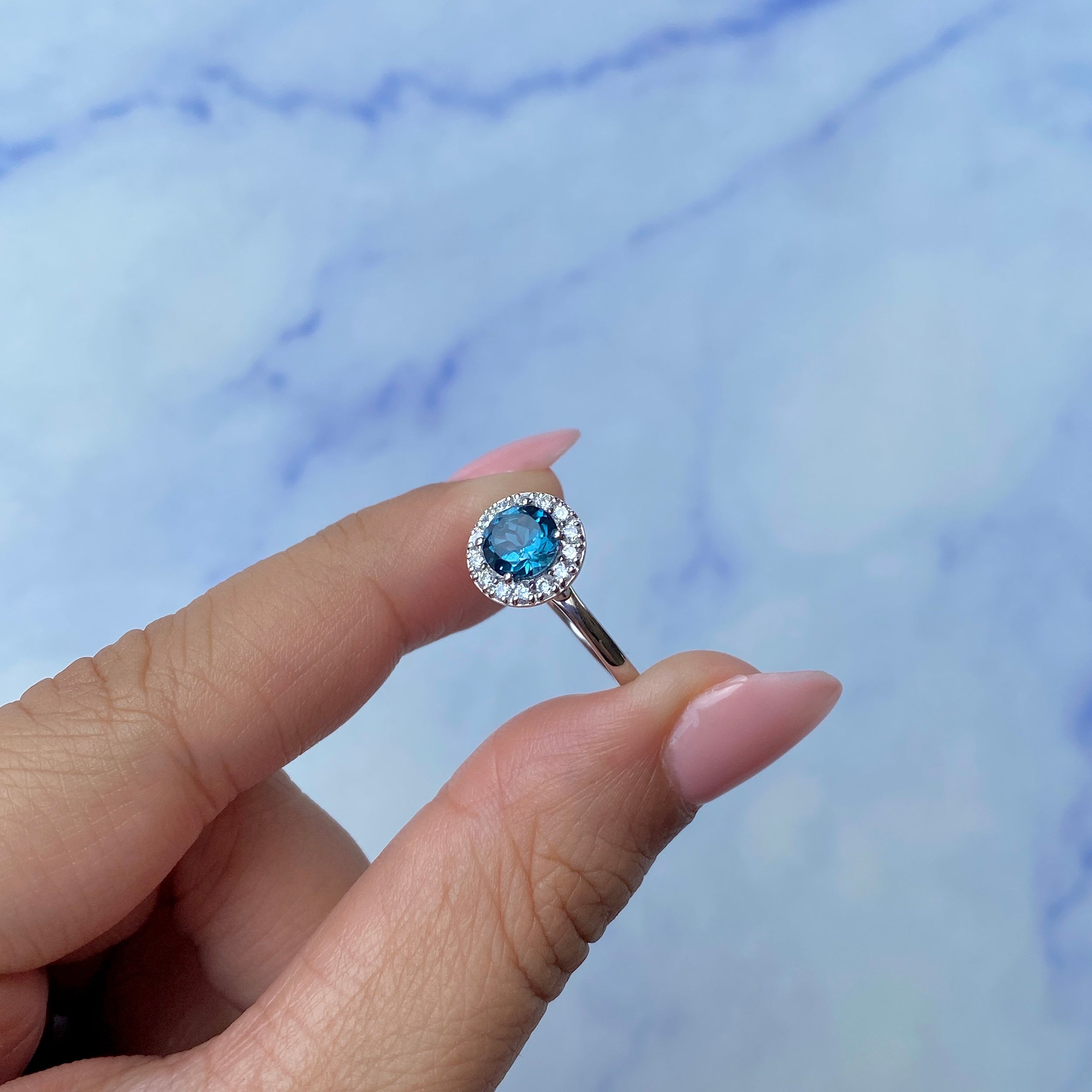 London Blue Topaz Ring-(LBTZ-SR-1768.)