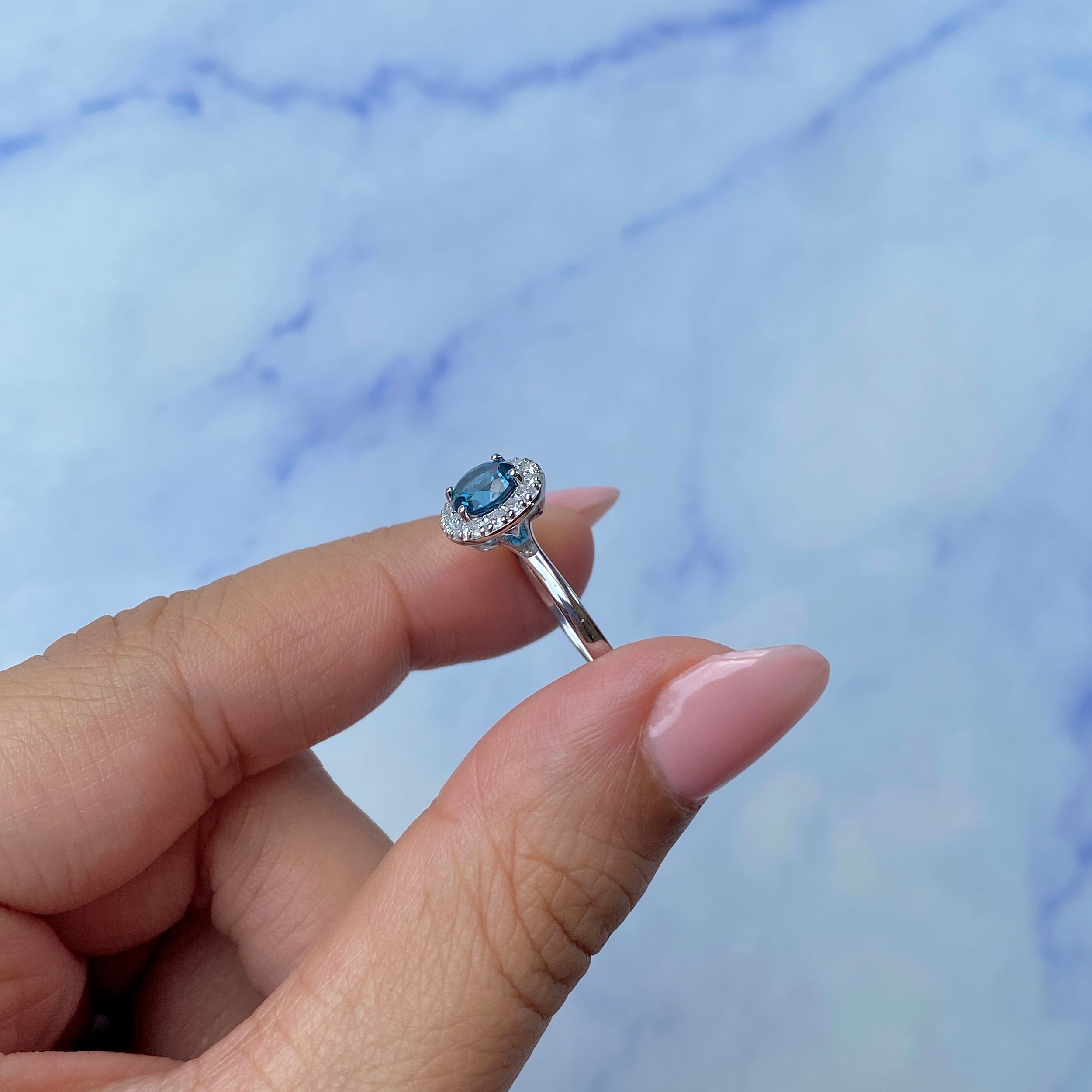 London Blue Topaz Ring-(LBTZ-SR-1768.)