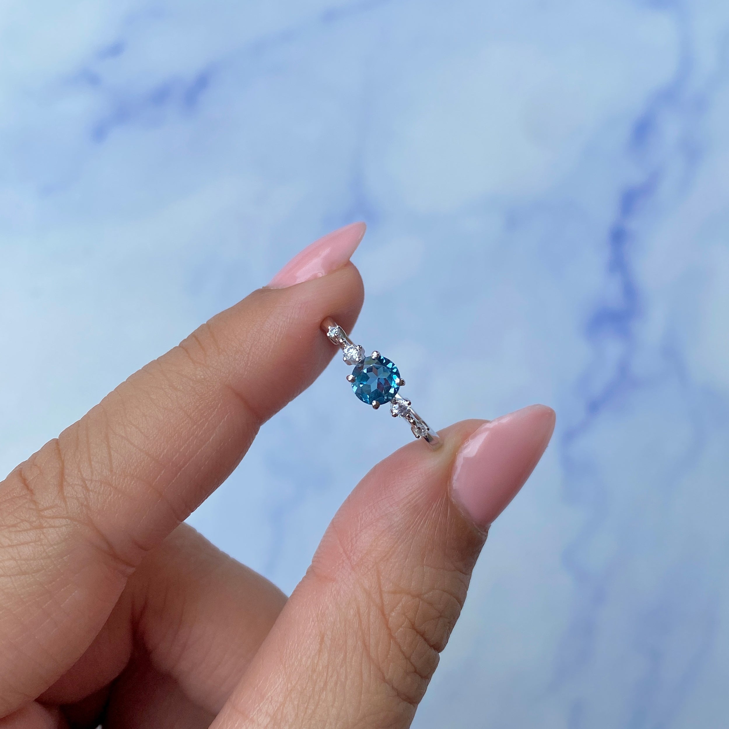 London Blue Topaz Ring-(LBTZ-SR-1939.)