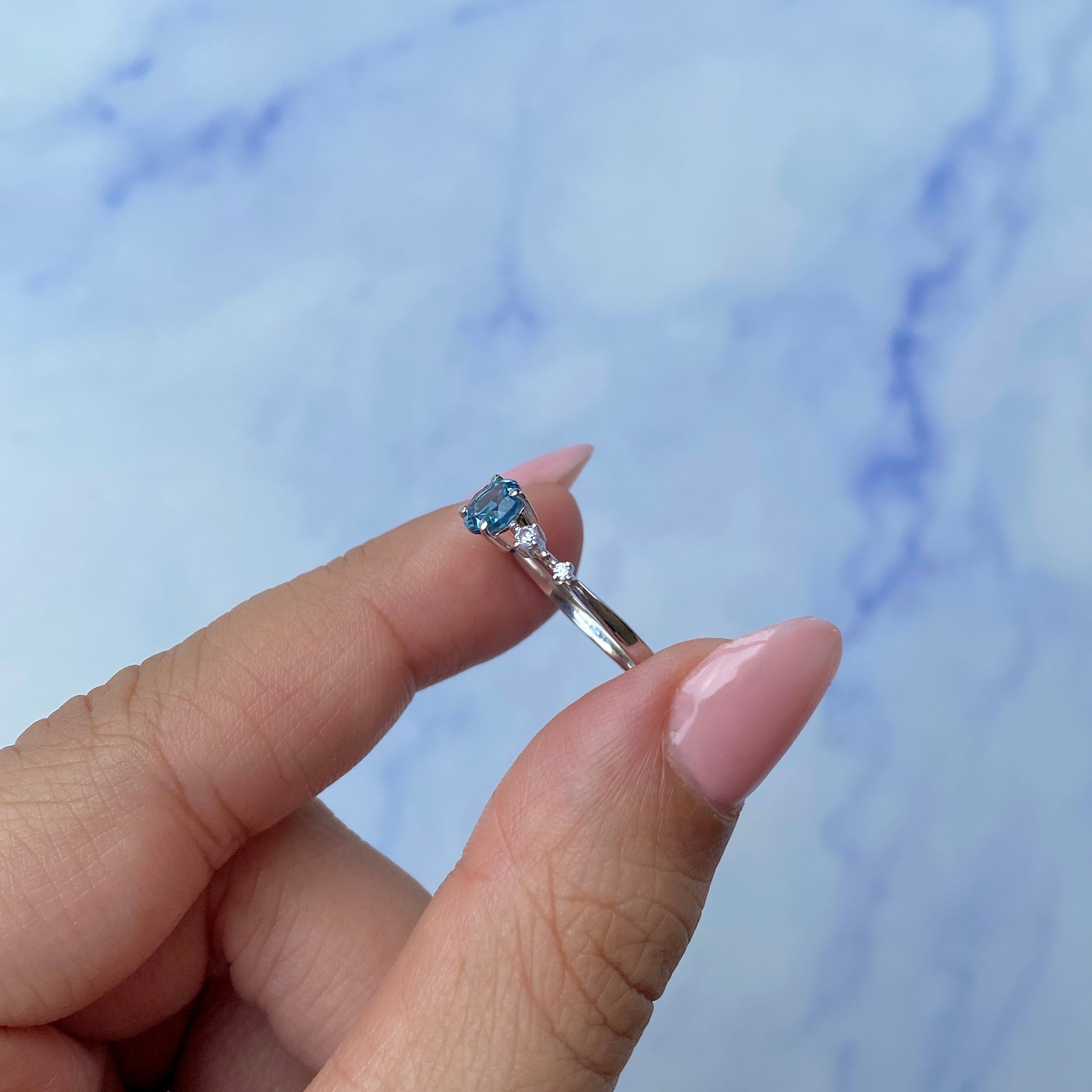 London Blue Topaz Ring-(LBTZ-SR-1939.)